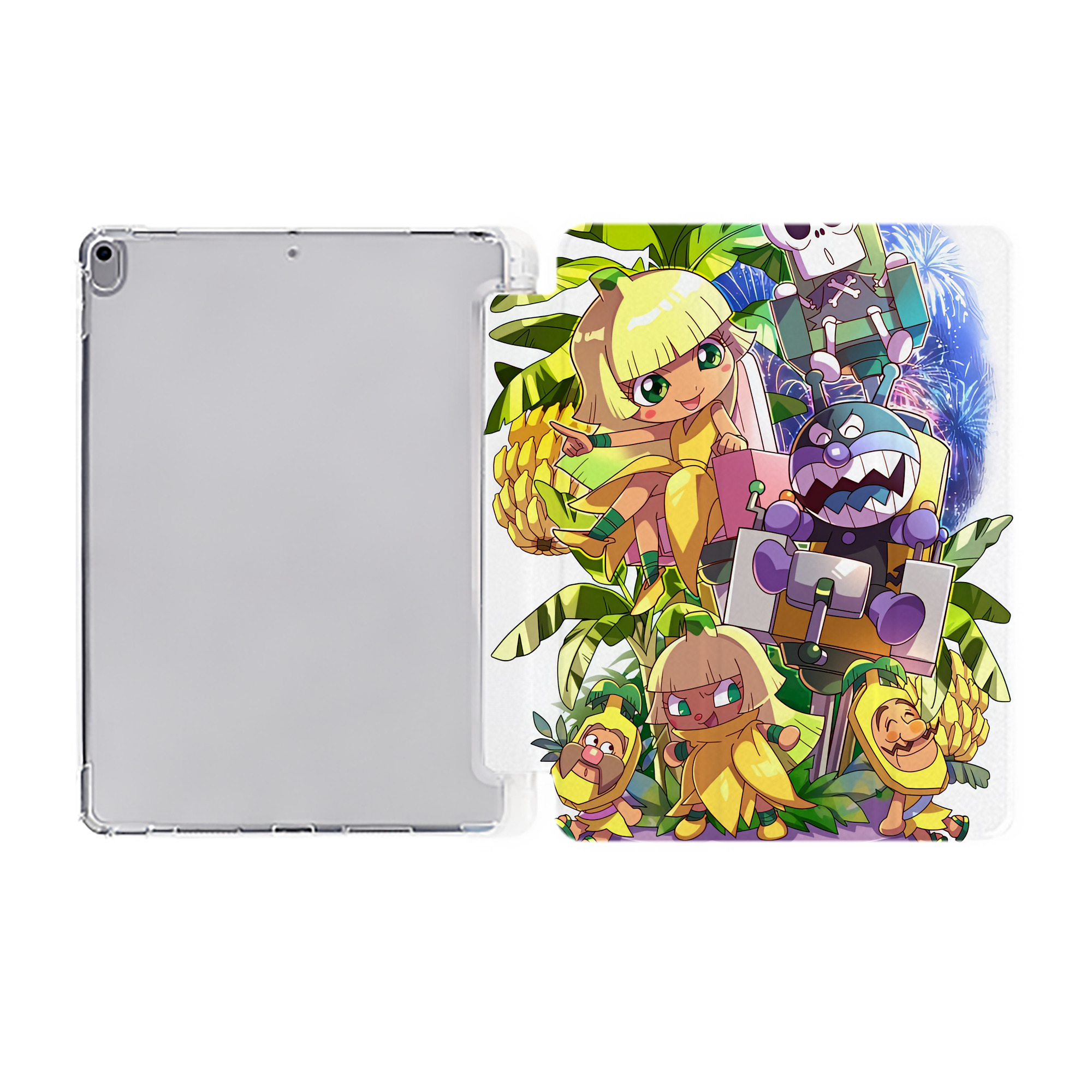 （画像用） アンパンマン Anpanman IPad ケース ペン収納付き 三つ折りスタンド PUレザー×シリコン 対応機種9.5/10.5/10.9インチ